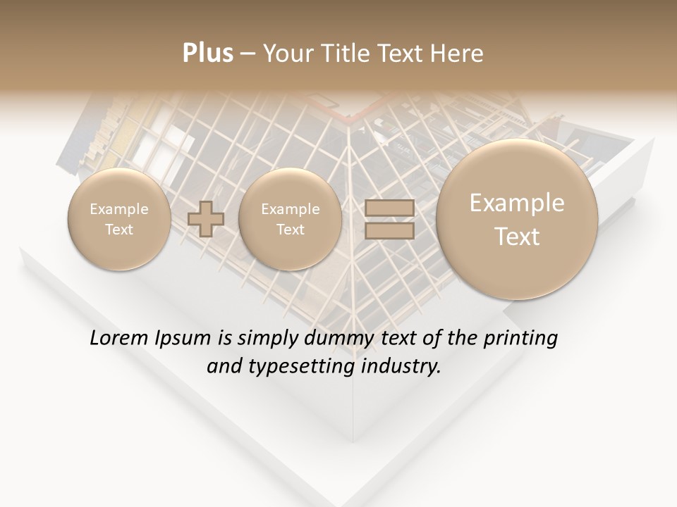 A House That Is Being Built On Top Of A Block Of Wood PowerPoint Template