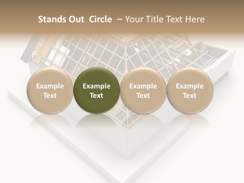 A House That Is Being Built On Top Of A Block Of Wood PowerPoint Template