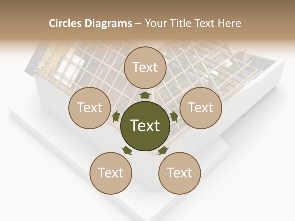 A House That Is Being Built On Top Of A Block Of Wood PowerPoint Template