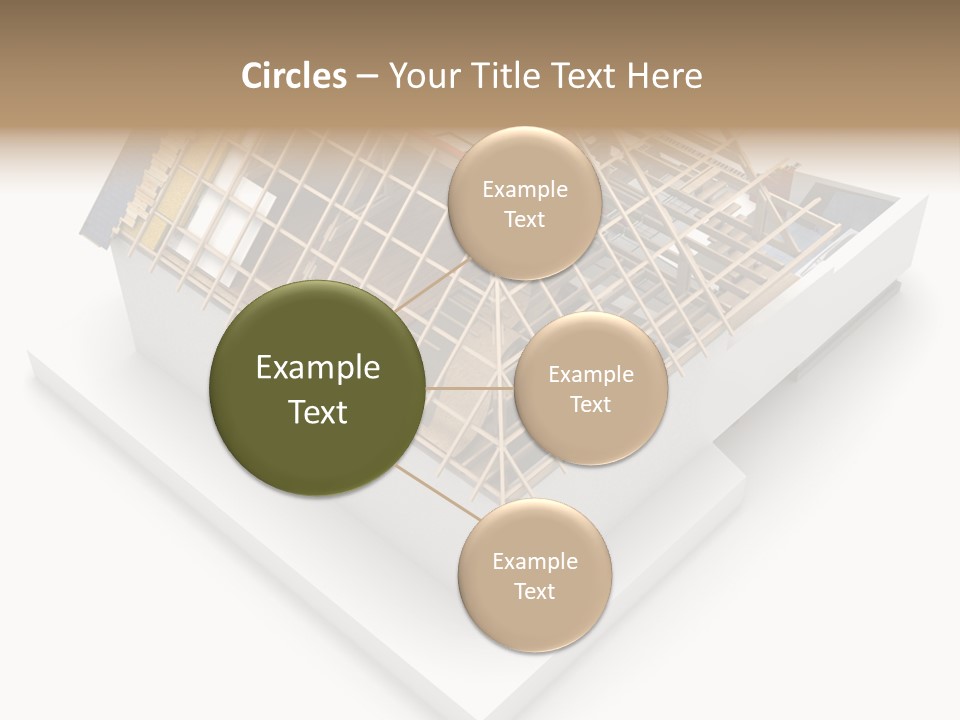 A House That Is Being Built On Top Of A Block Of Wood PowerPoint Template