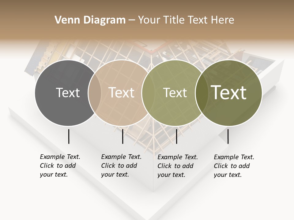 A House That Is Being Built On Top Of A Block Of Wood PowerPoint Template