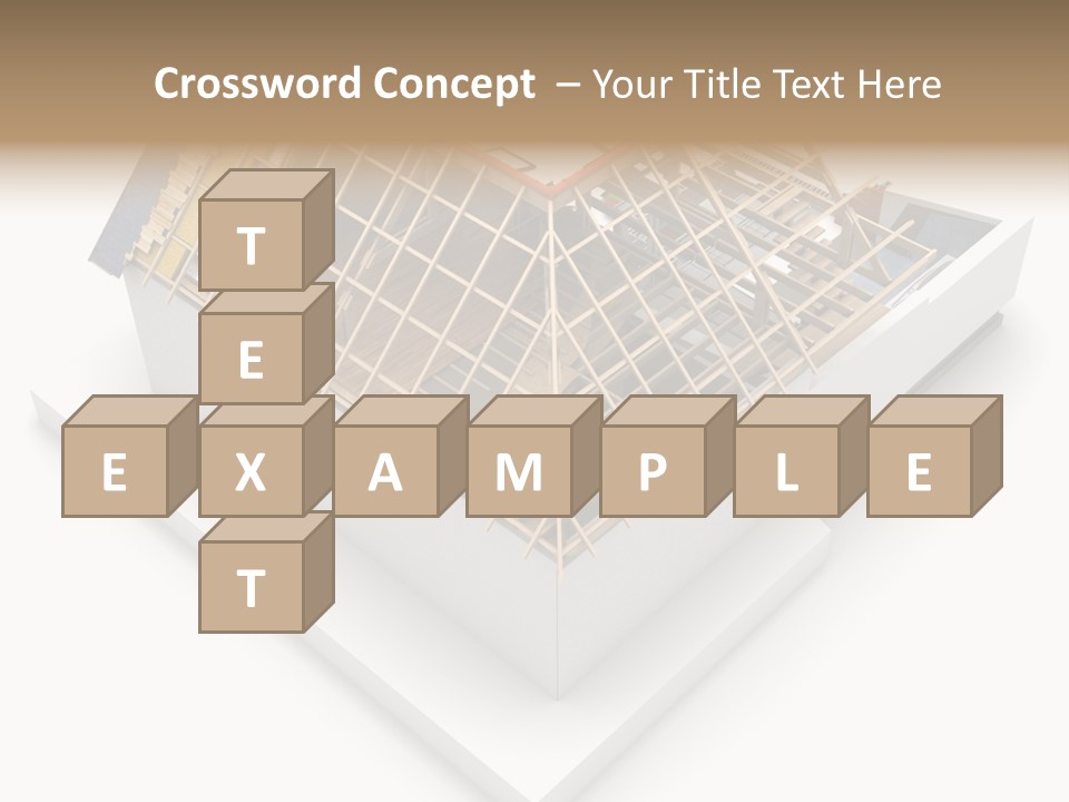 A House That Is Being Built On Top Of A Block Of Wood PowerPoint Template