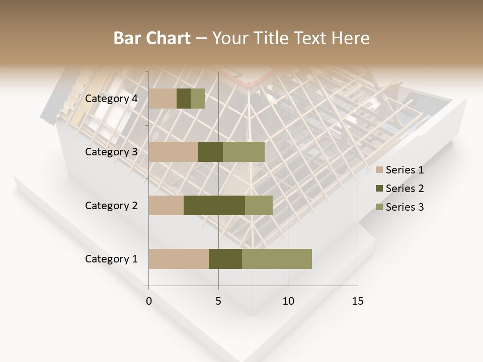 A House That Is Being Built On Top Of A Block Of Wood PowerPoint Template