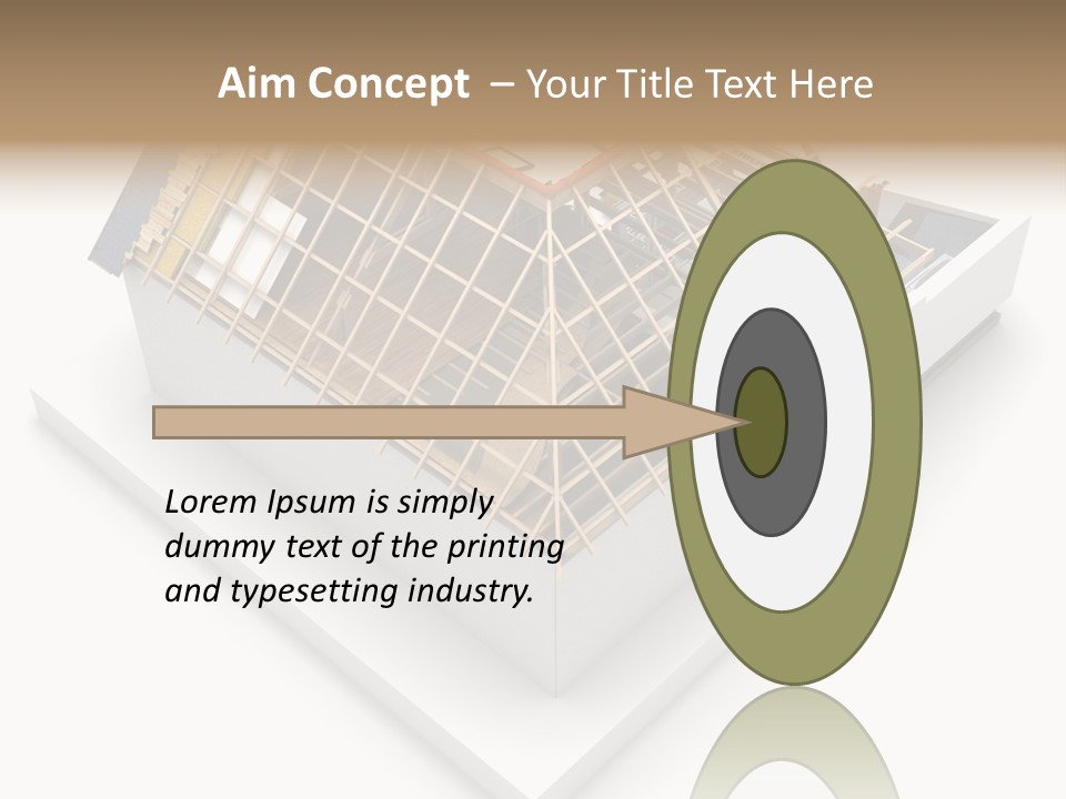 A House That Is Being Built On Top Of A Block Of Wood PowerPoint Template