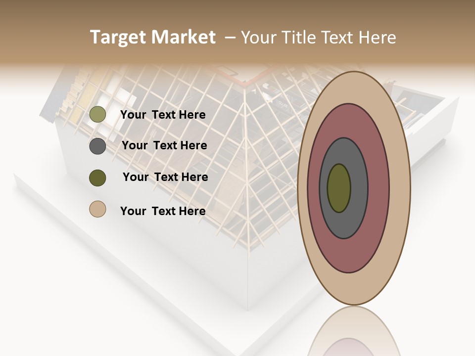 A House That Is Being Built On Top Of A Block Of Wood PowerPoint Template