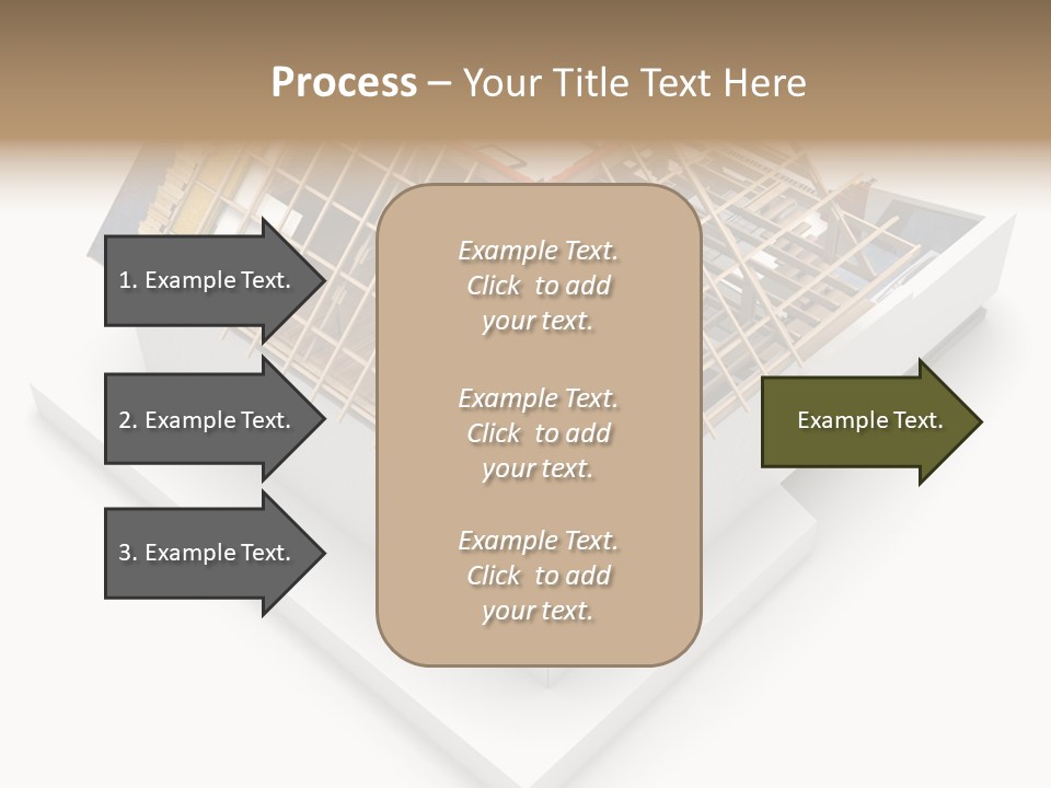 A House That Is Being Built On Top Of A Block Of Wood PowerPoint Template