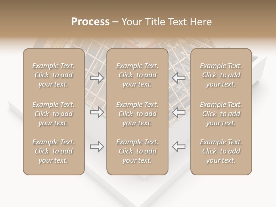 A House That Is Being Built On Top Of A Block Of Wood PowerPoint Template