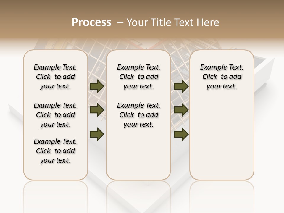 A House That Is Being Built On Top Of A Block Of Wood PowerPoint Template