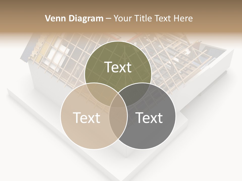 A House That Is Being Built On Top Of A Block Of Wood PowerPoint Template