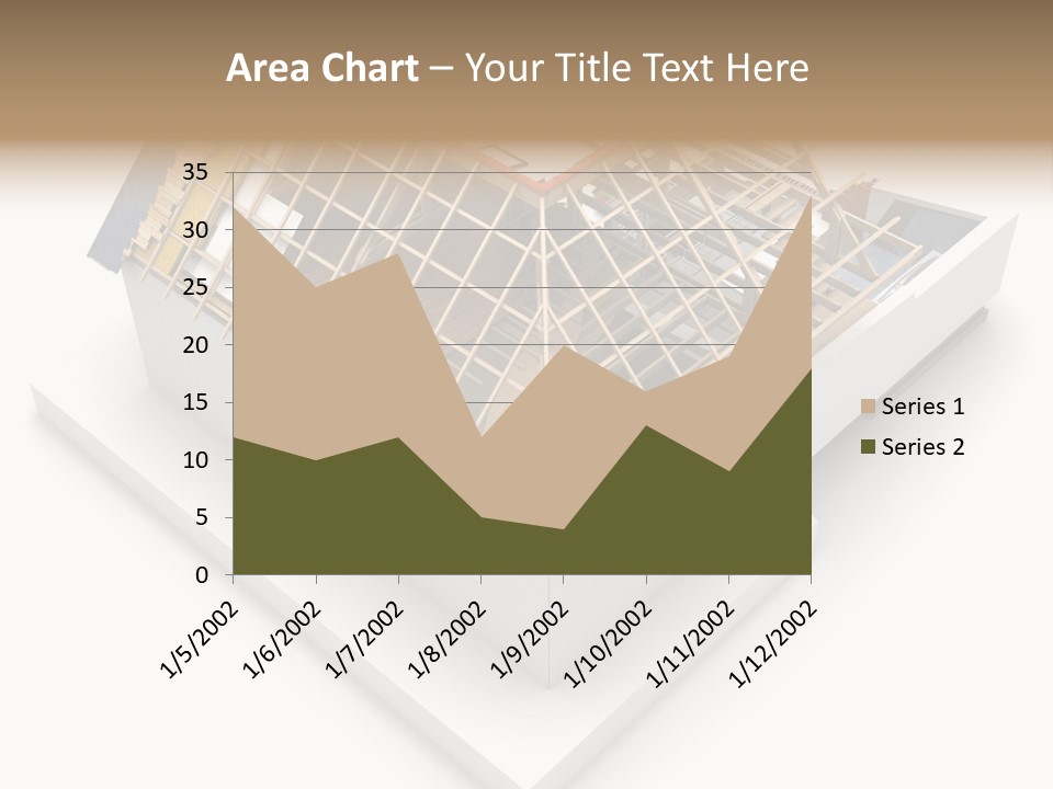 A House That Is Being Built On Top Of A Block Of Wood PowerPoint Template