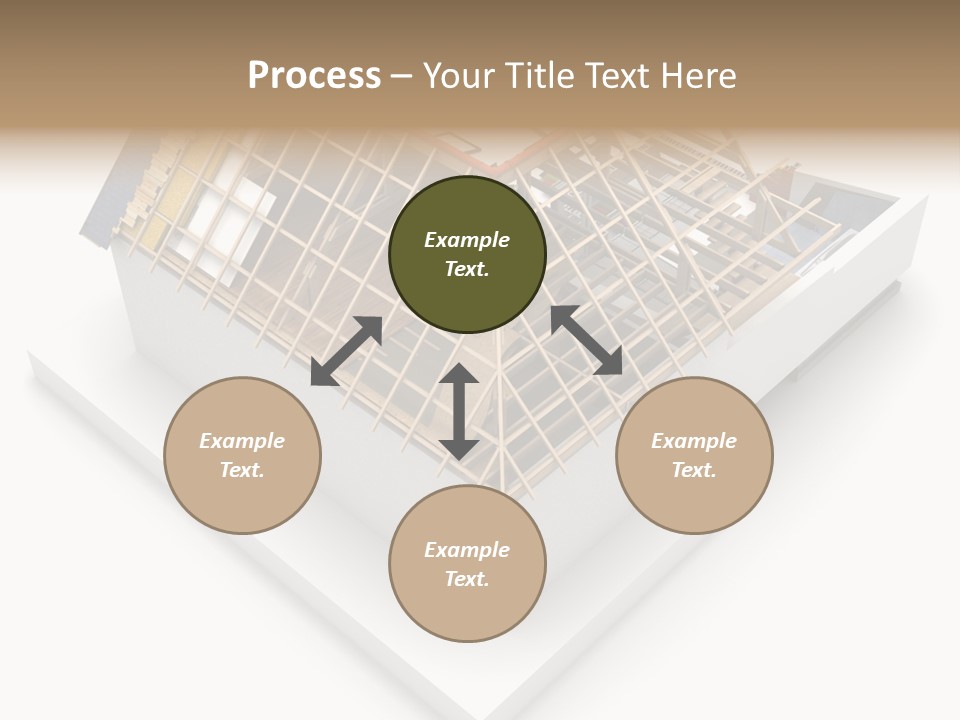 A House That Is Being Built On Top Of A Block Of Wood PowerPoint Template