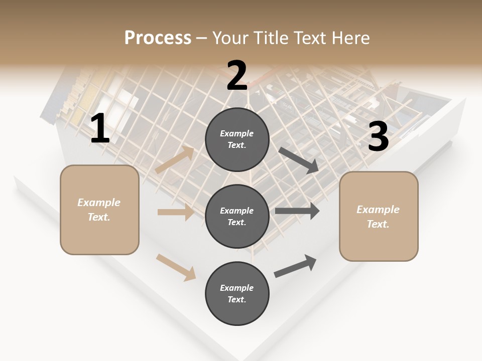 A House That Is Being Built On Top Of A Block Of Wood PowerPoint Template