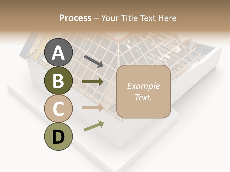 A House That Is Being Built On Top Of A Block Of Wood PowerPoint Template