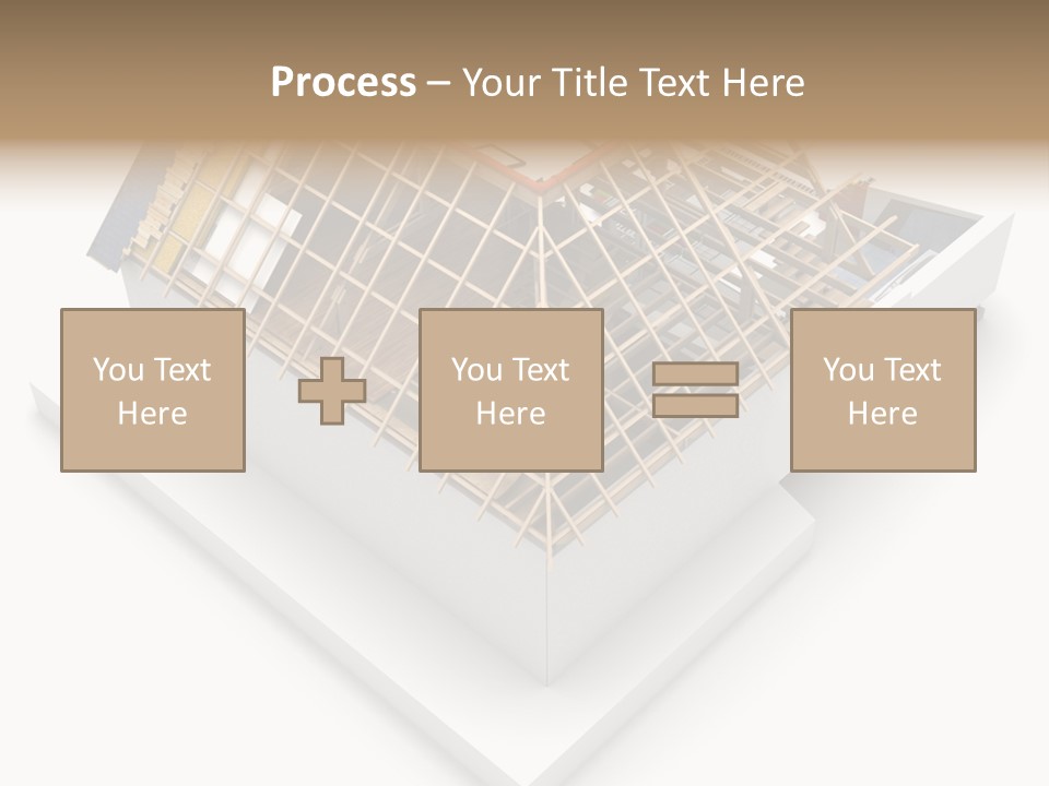 A House That Is Being Built On Top Of A Block Of Wood PowerPoint Template
