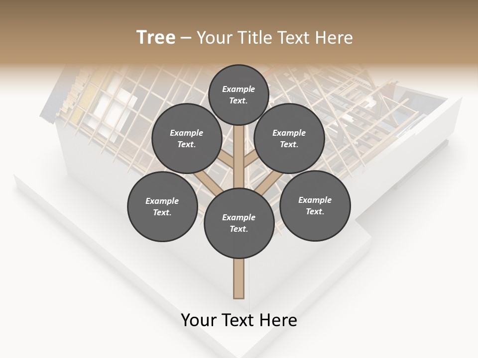 A House That Is Being Built On Top Of A Block Of Wood PowerPoint Template