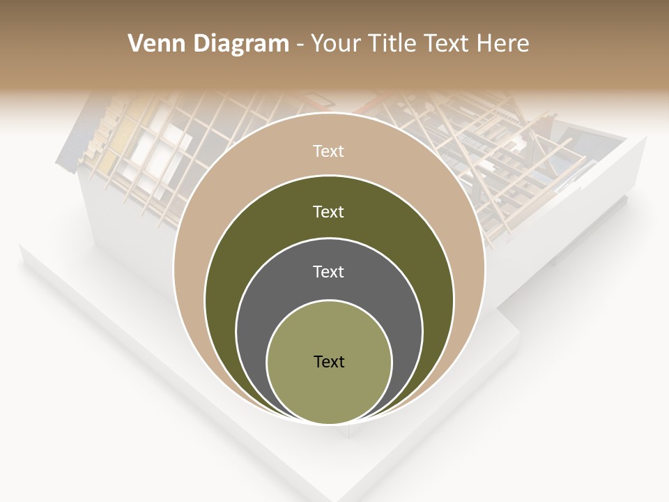 A House That Is Being Built On Top Of A Block Of Wood PowerPoint Template