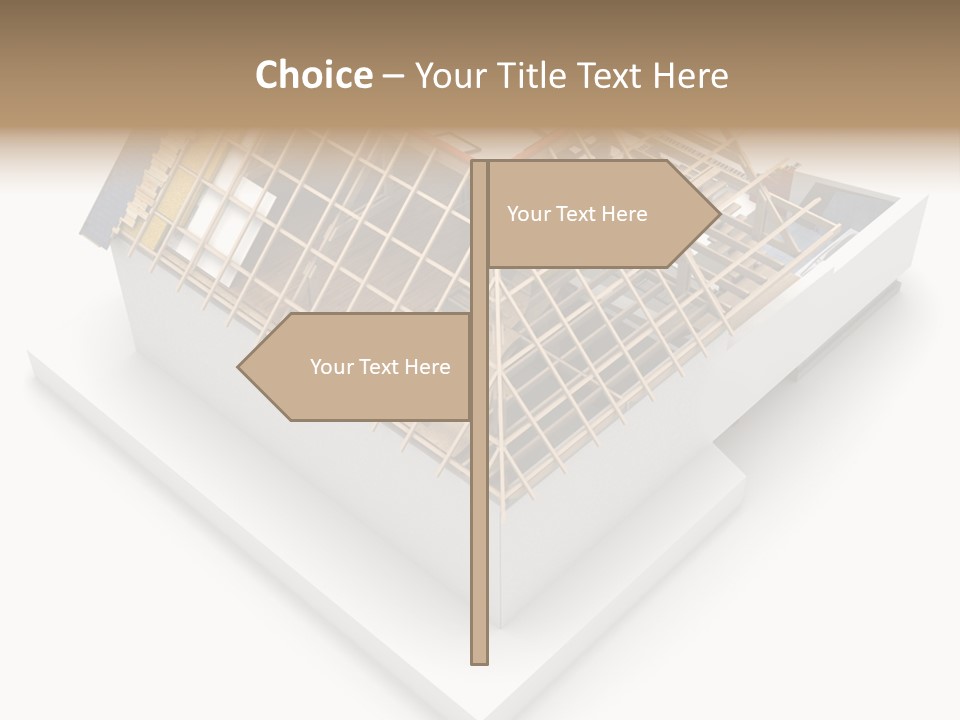 A House That Is Being Built On Top Of A Block Of Wood PowerPoint Template