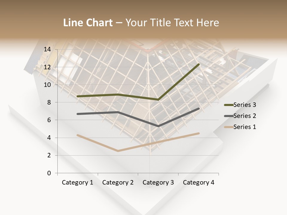 A House That Is Being Built On Top Of A Block Of Wood PowerPoint Template