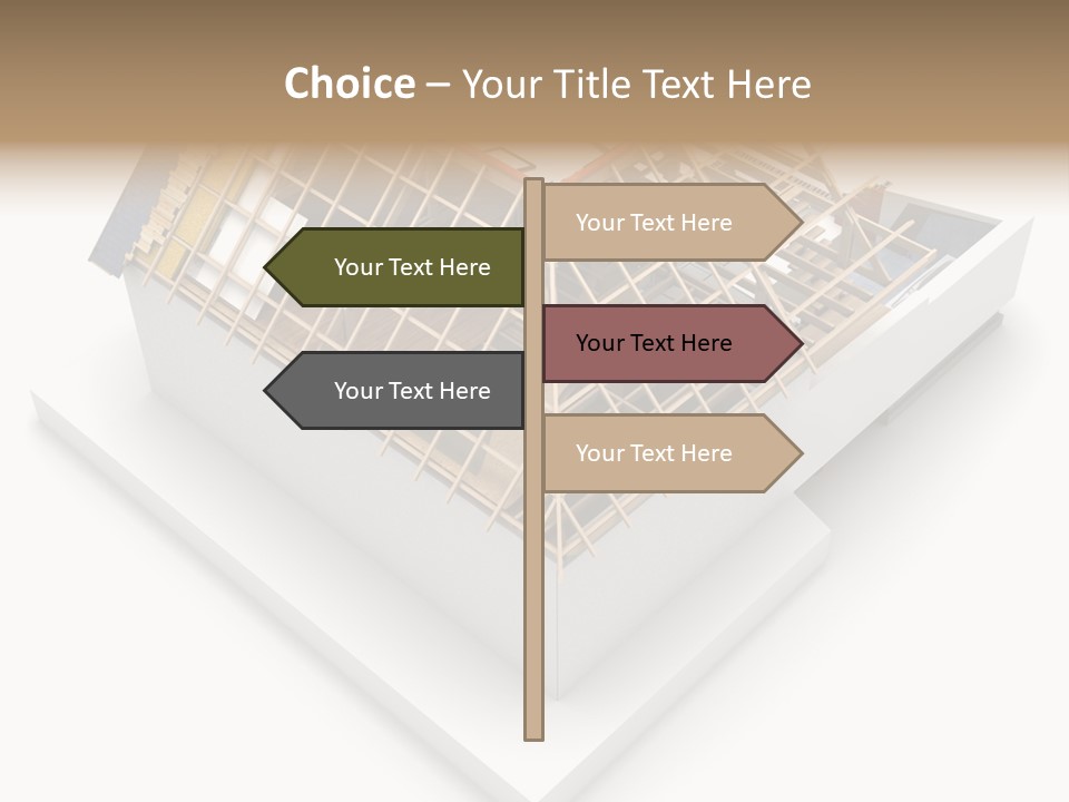 A House That Is Being Built On Top Of A Block Of Wood PowerPoint Template