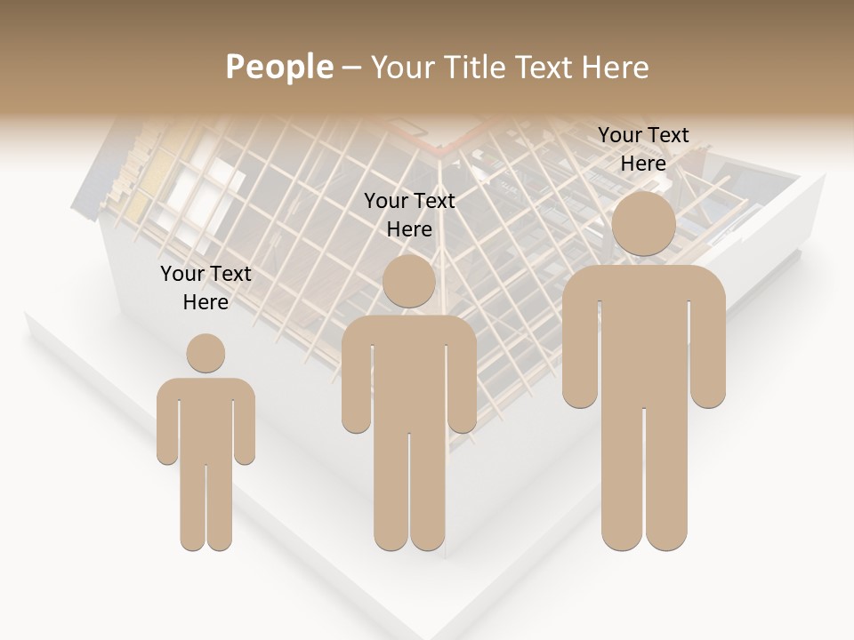 A House That Is Being Built On Top Of A Block Of Wood PowerPoint Template