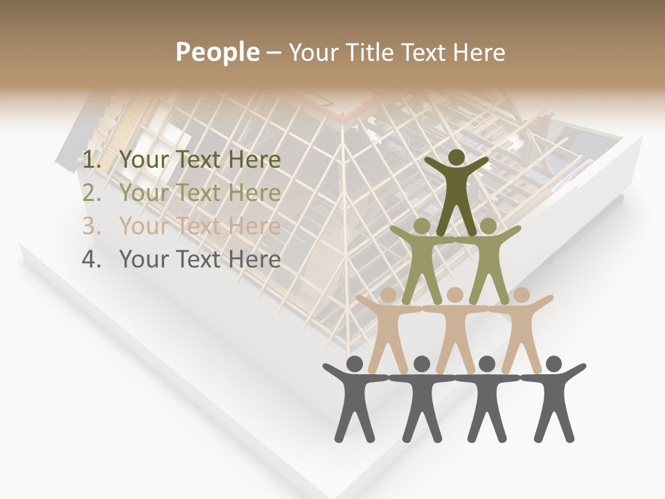 A House That Is Being Built On Top Of A Block Of Wood PowerPoint Template