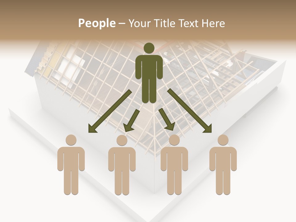 A House That Is Being Built On Top Of A Block Of Wood PowerPoint Template