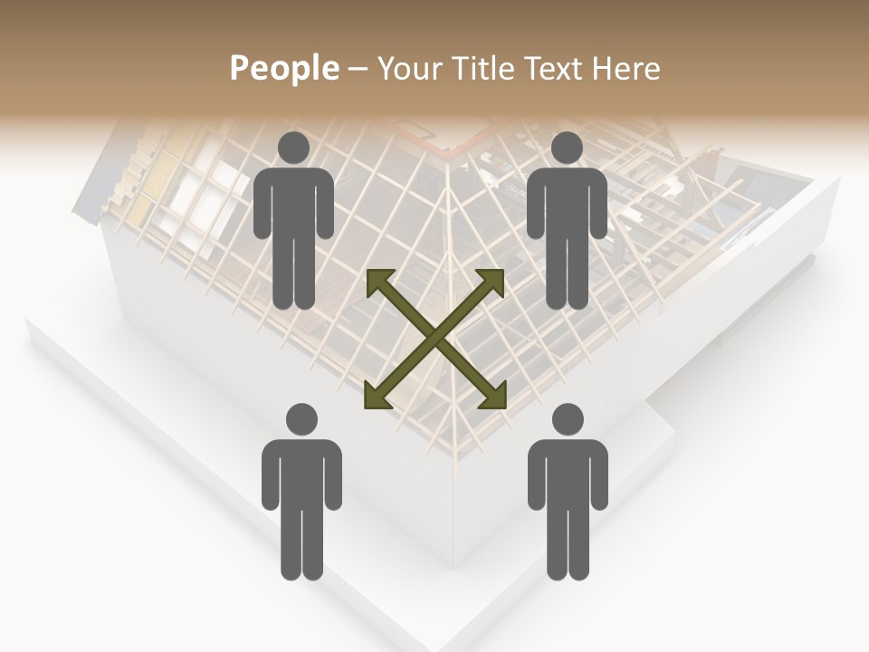 A House That Is Being Built On Top Of A Block Of Wood PowerPoint Template