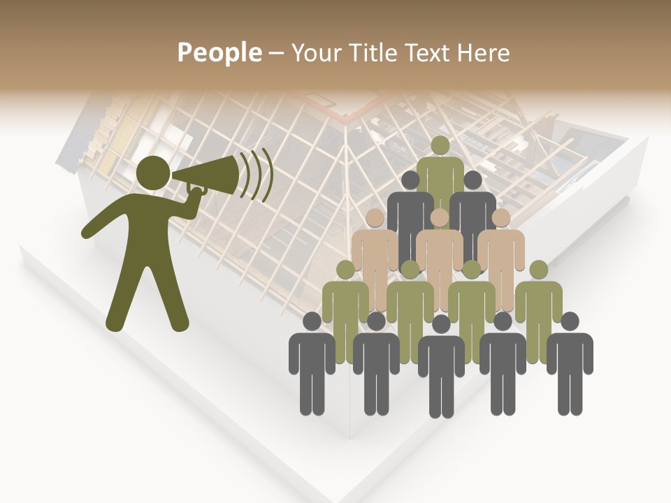 A House That Is Being Built On Top Of A Block Of Wood PowerPoint Template