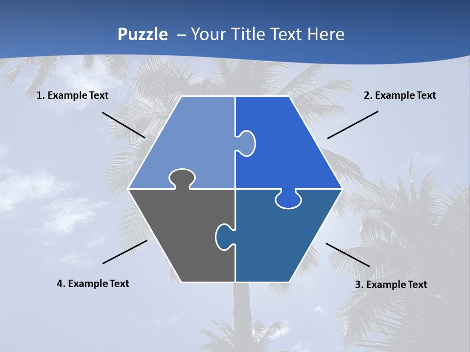 Hong Kong Island Palm Tree Singapore City PowerPoint Template