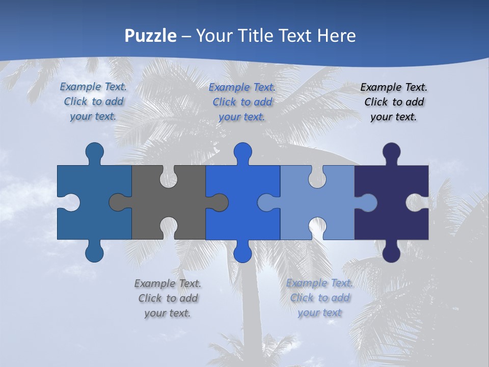 Hong Kong Island Palm Tree Singapore City PowerPoint Template