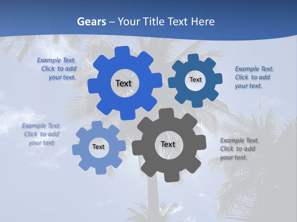 Hong Kong Island Palm Tree Singapore City PowerPoint Template