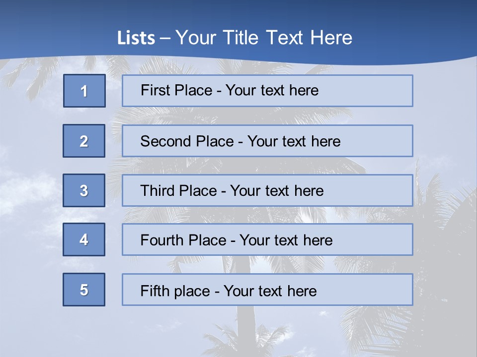 Hong Kong Island Palm Tree Singapore City PowerPoint Template