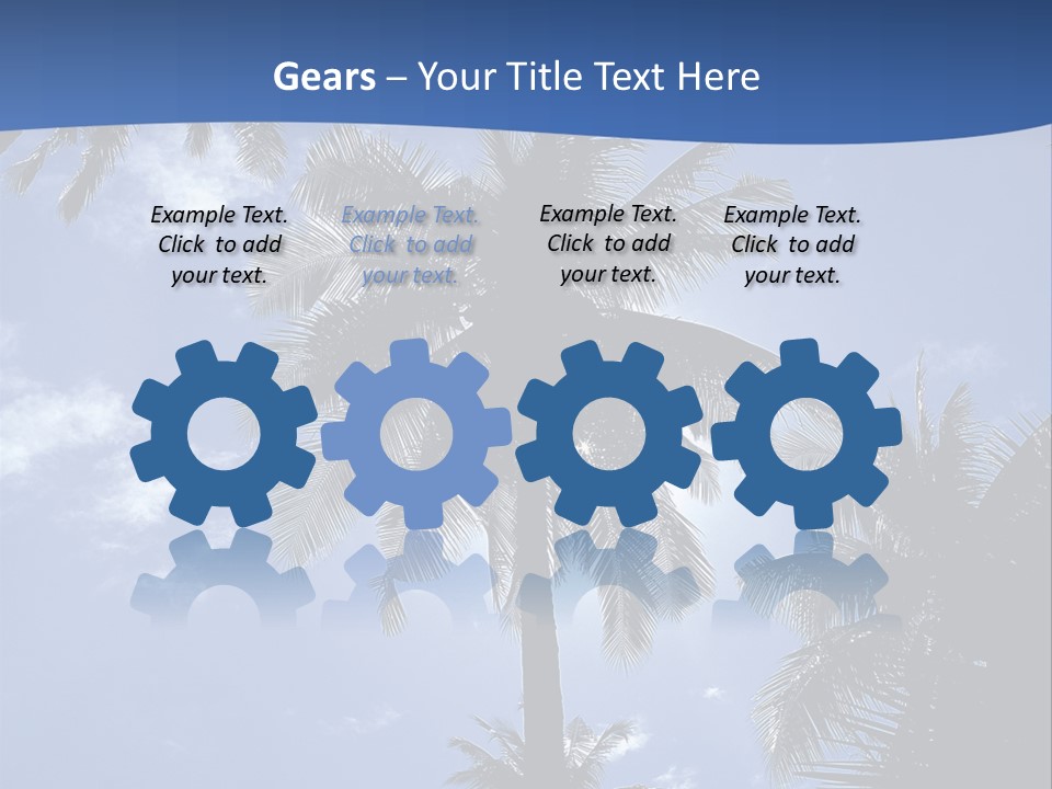 Hong Kong Island Palm Tree Singapore City PowerPoint Template