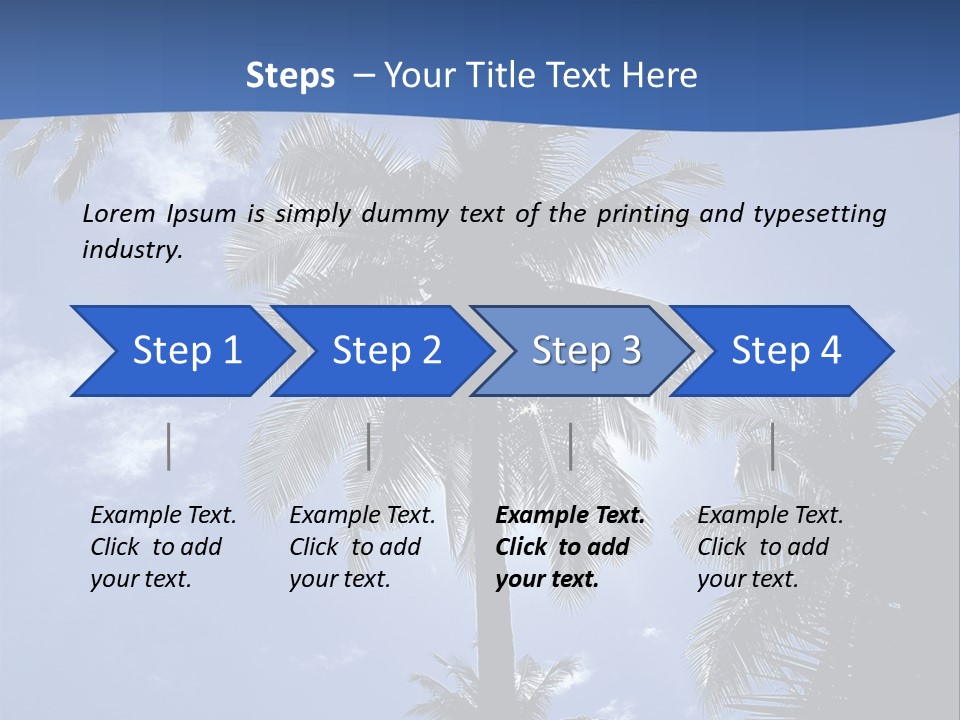 Hong Kong Island Palm Tree Singapore City PowerPoint Template