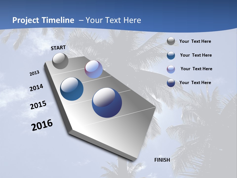 Hong Kong Island Palm Tree Singapore City PowerPoint Template