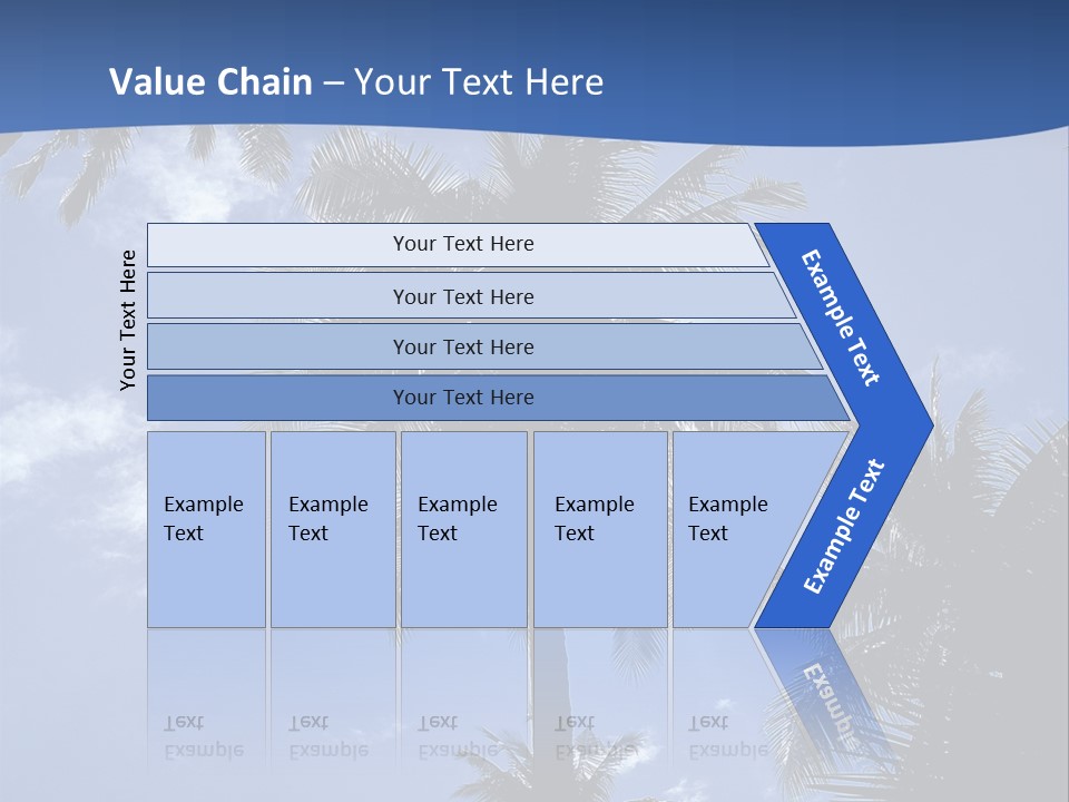 Hong Kong Island Palm Tree Singapore City PowerPoint Template