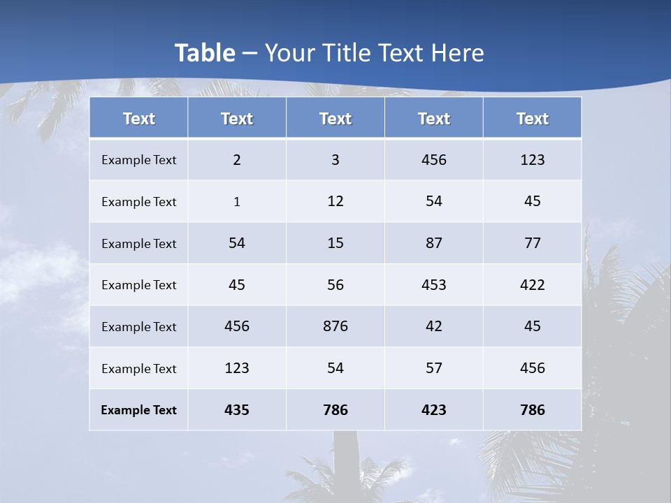 Hong Kong Island Palm Tree Singapore City PowerPoint Template