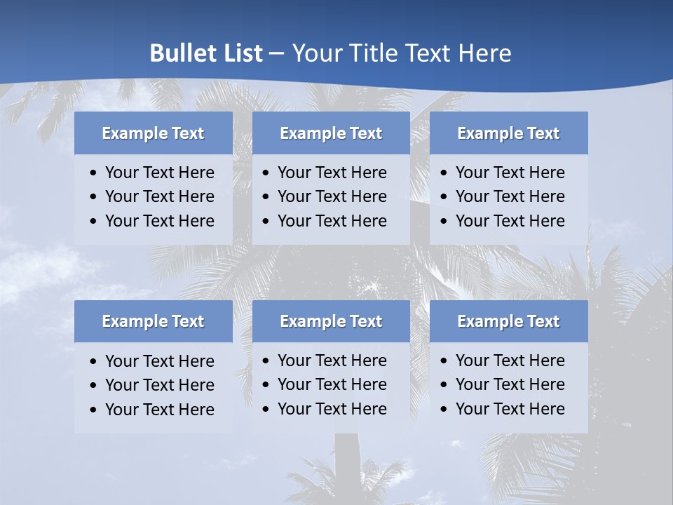 Hong Kong Island Palm Tree Singapore City PowerPoint Template