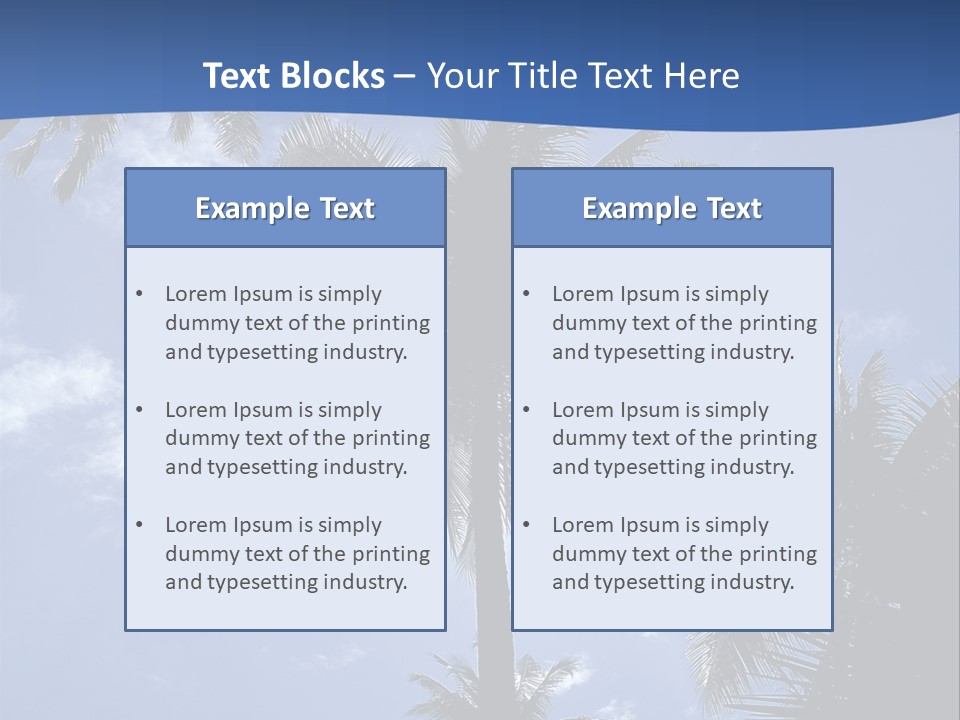 Hong Kong Island Palm Tree Singapore City PowerPoint Template