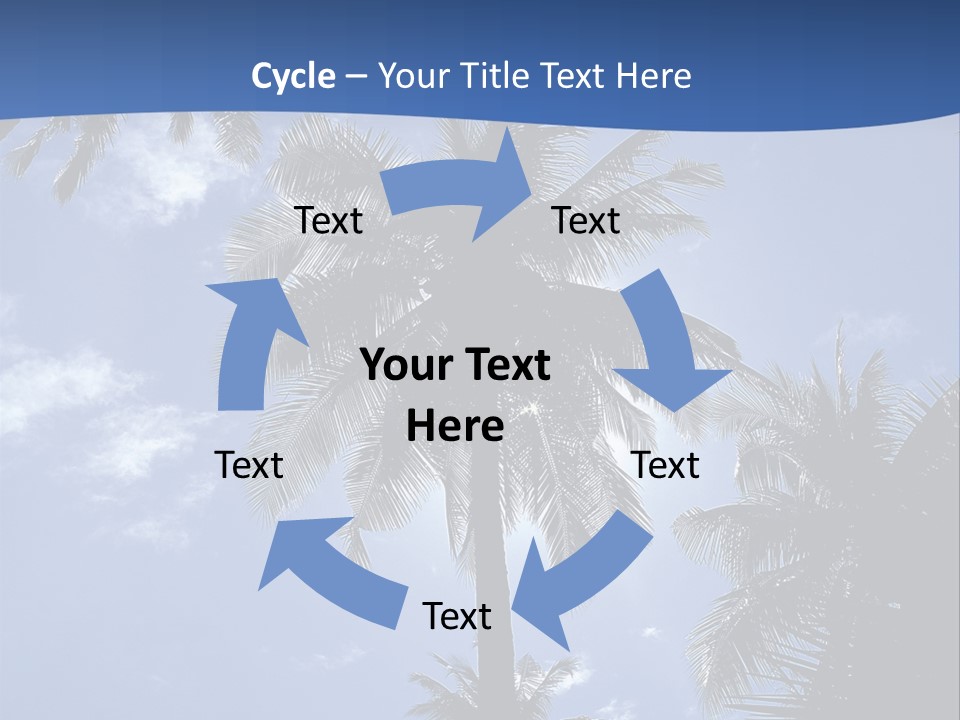 Hong Kong Island Palm Tree Singapore City PowerPoint Template