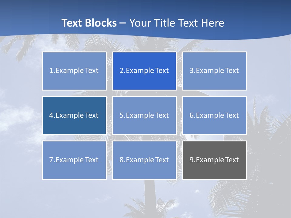 Hong Kong Island Palm Tree Singapore City PowerPoint Template