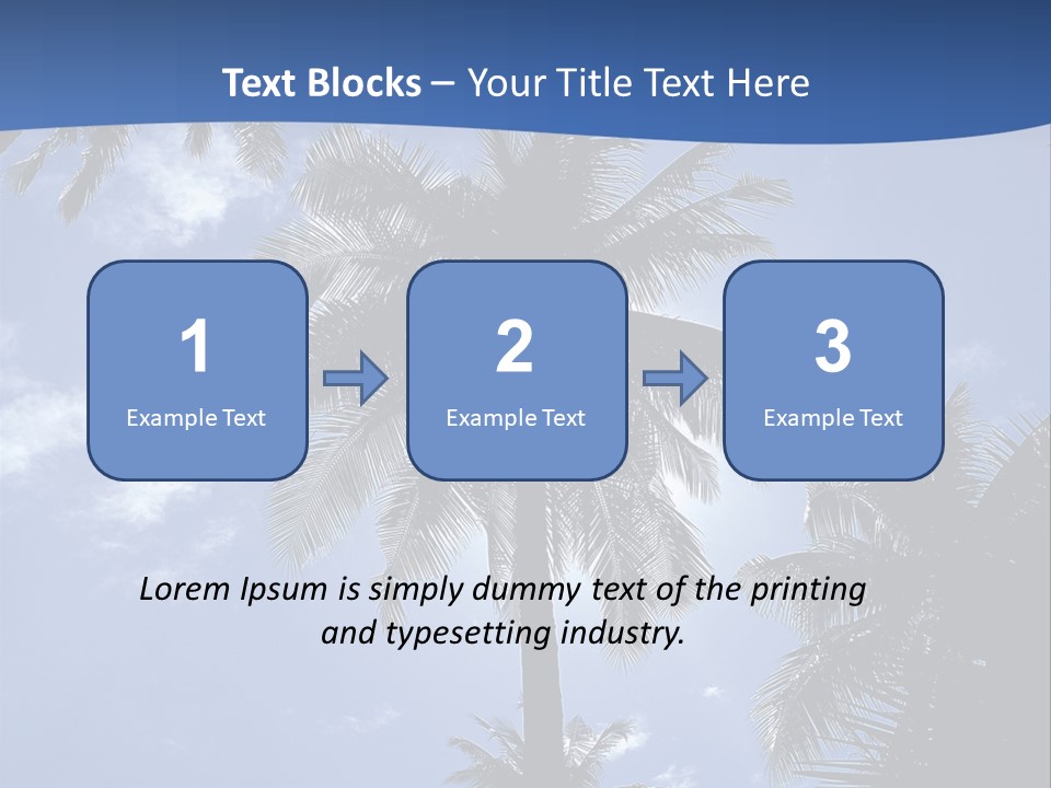 Hong Kong Island Palm Tree Singapore City PowerPoint Template