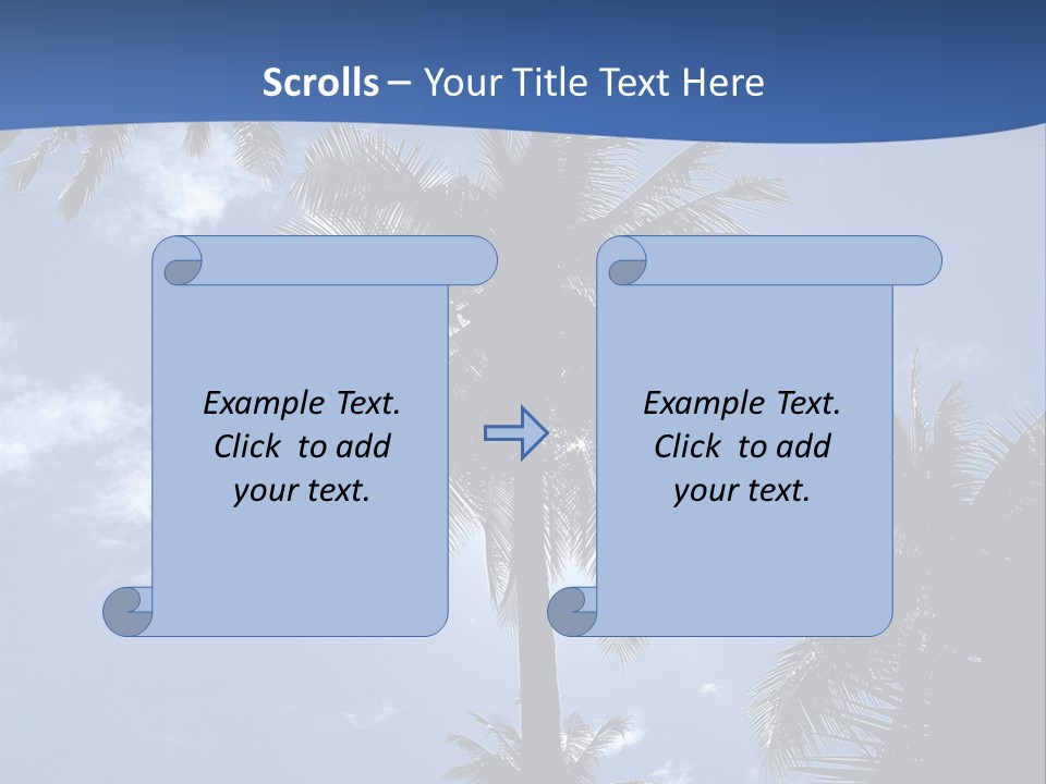 Hong Kong Island Palm Tree Singapore City PowerPoint Template