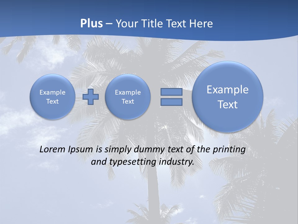 Hong Kong Island Palm Tree Singapore City PowerPoint Template