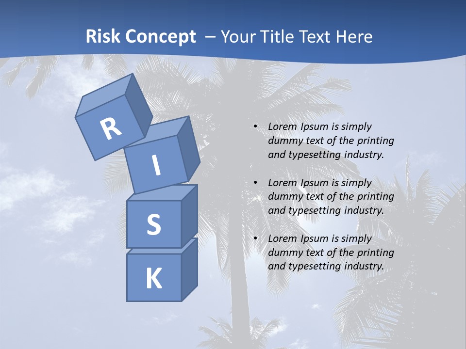 Hong Kong Island Palm Tree Singapore City PowerPoint Template