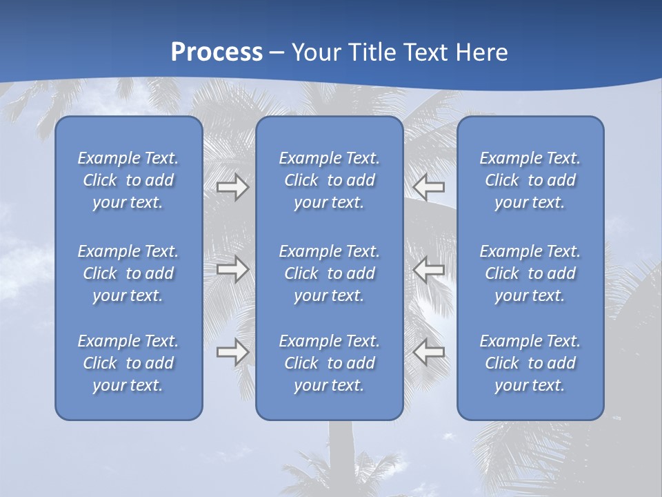 Hong Kong Island Palm Tree Singapore City PowerPoint Template