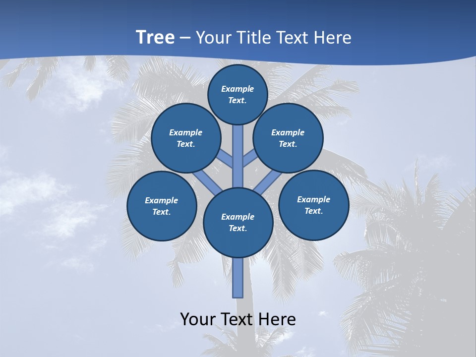 Hong Kong Island Palm Tree Singapore City PowerPoint Template