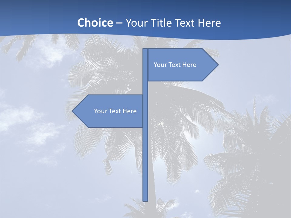 Hong Kong Island Palm Tree Singapore City PowerPoint Template