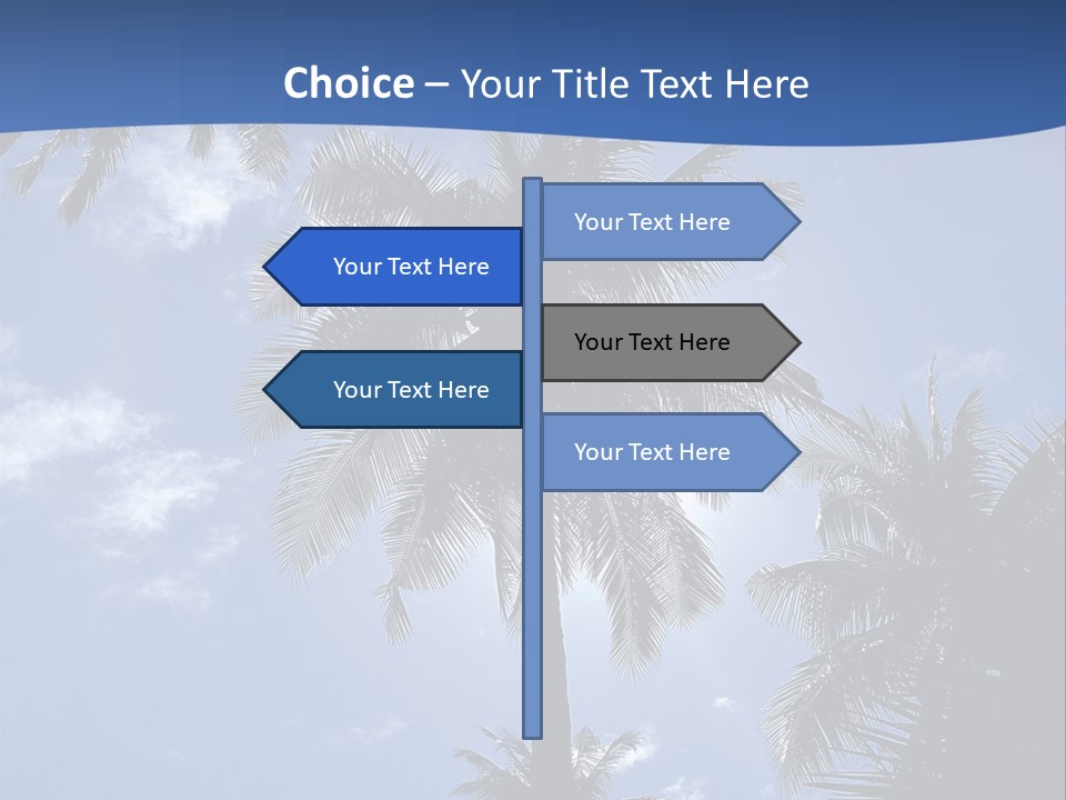Hong Kong Island Palm Tree Singapore City PowerPoint Template