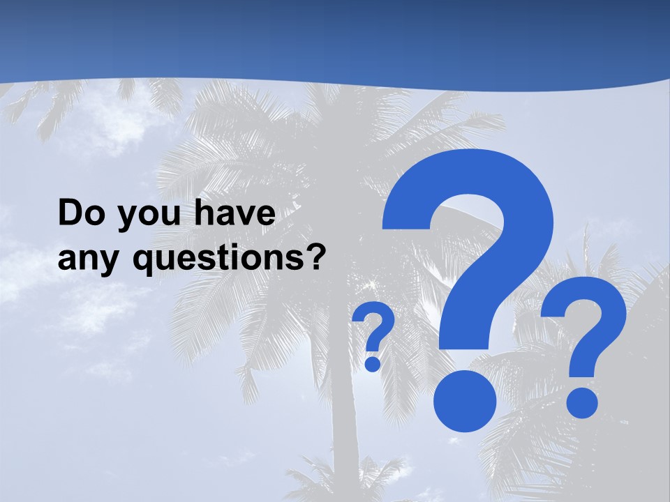 Hong Kong Island Palm Tree Singapore City PowerPoint Template